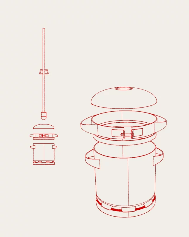 Machines low-tech, 2022.
[mortier, pilon & tamis]

Modélisations et croquis issus des deux premières semaines de recherches d'une résidence d'un mois en juillet 2022, pour réaliser de la farine à l'aide de machines low-tech. 

Cahier des charges : facilement transportables dans une grande caisse et exclusivement manuels, ces outils doivent être issus de matériaux de récupération (bouteilles de gaz, pédalier de vélo, pierre tombale en granit, etc.).

Pour découvrir l'intégralité du projet : 
https://charlotteayrault.fr/rencontres/geoverrerie/

Le processus est également raconté dans le journal Reflux - Atelier XYZ : https://charlotteayrault.fr/reflux/atelier-xyz/

#modélisations #conception #recherches #lowtech #mortier #pilon #tamis #croquis #résidence #design #geoverrerie